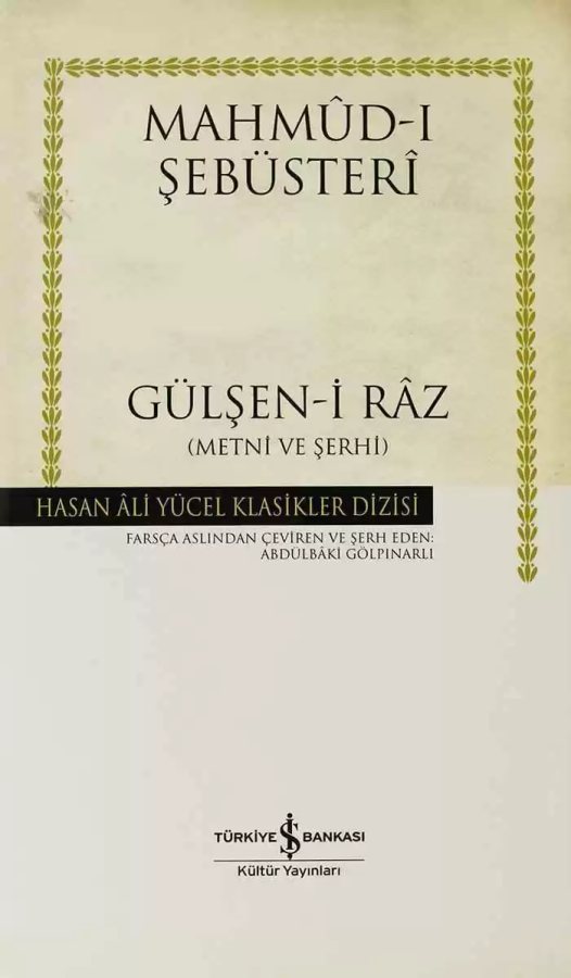Cover of Gülşen-i Râz (Metni ve Şerhi) – Ciltli