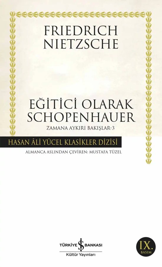 Cover of Eğitici Olarak Schopenhauer Zamana Aykırı Bakışlar-3
