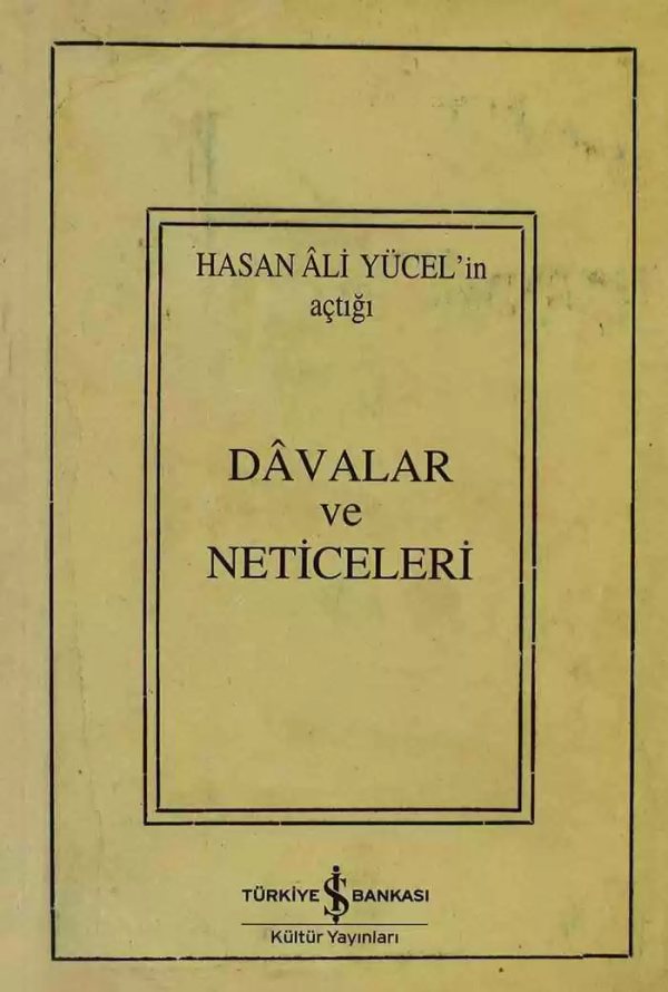 Cover of Dâvalar ve Neticeleri