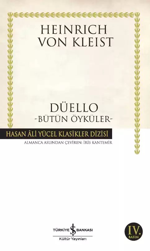 Cover of Düello -Bütün Öyküler-
