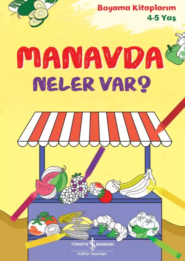 Cover of Manavda Neler Var? – Boyama Kitaplarım 4-5 yaş